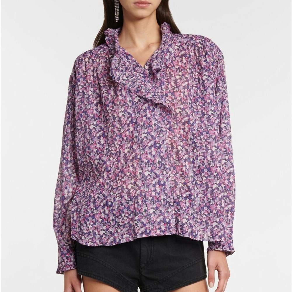 Isabel Marant Etoile Pamias Printed Cotton Blouse